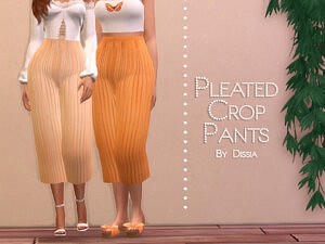 Pleated Crop Pants
