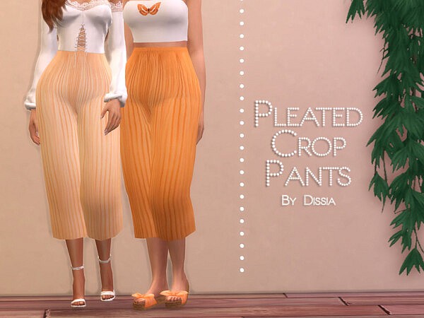 Pleated Crop Pants by Dissia from TSR
