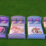 Powerpuff Girls Blossom double bed sims 4 cc