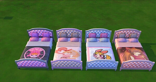 Powerpuff Girls, Blossom double bed by sandersfan22 from Mod The Sims
