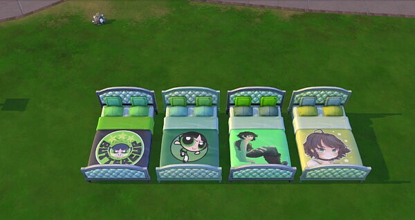 Powerpuff girls, Buttercup Double bed by sandersfan22 from Mod The Sims