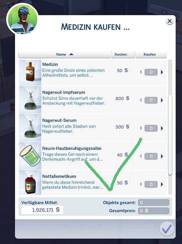 Purchase Medicine Overhaul v1.1 by andiberlin from Mod The Sims