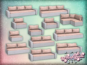 Pure Morning Sectional Sofa Recolor sims 4 cc