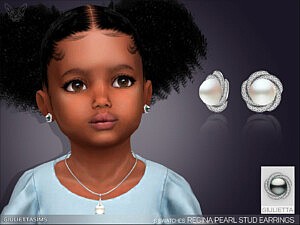 Regina Pearl Earrings For Toddlers sims 4 cc