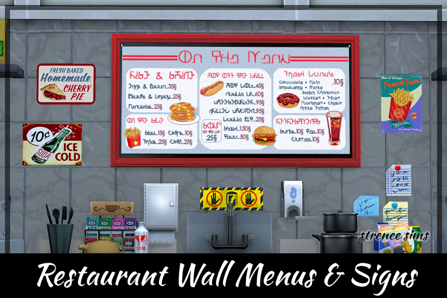 Restaurant Art Collection from Strenee sims