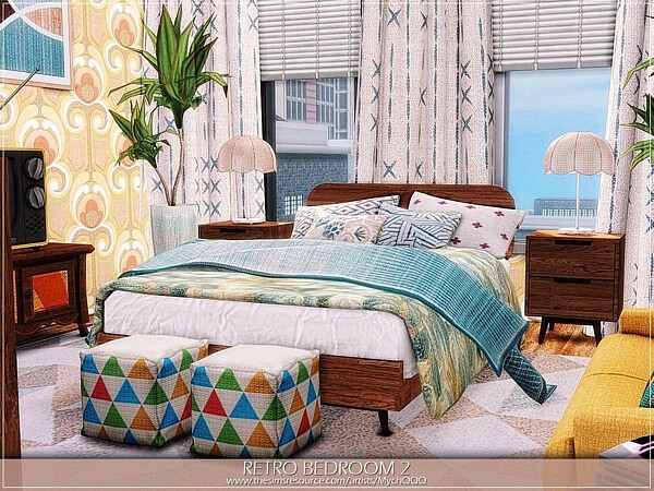Retro Bedroom 2 by MychQQQ from TSR