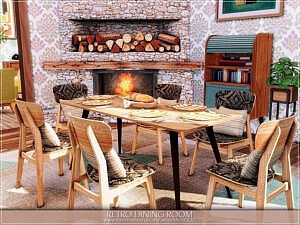 Retro Dining Room sims 4 cc