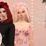 Roses and Spikes Headband sims 4 cc