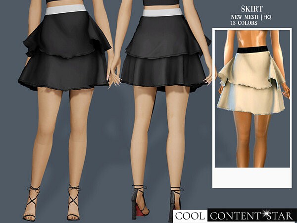 Ruffle skirt by sims2fanbg from TSR