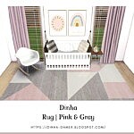 Rug Pink and Gray sims 4 cc