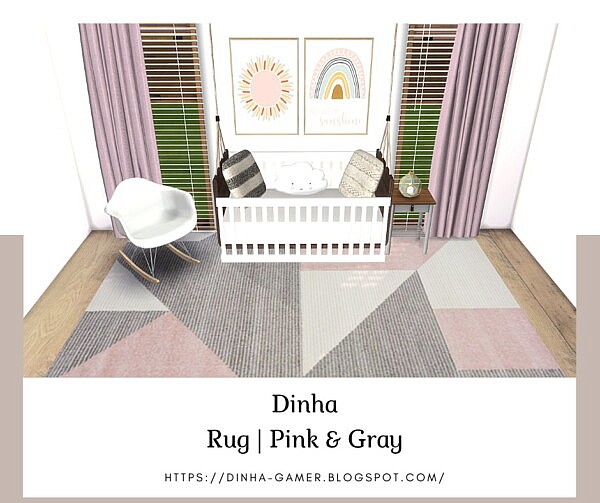 Rug Pink and Gray from Dinha Gamer