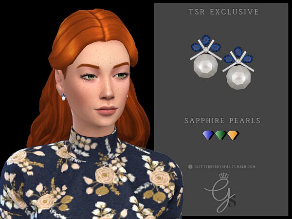 Sapphire Pearls sims 4 cc