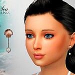 Sea Child Earrings sims 4 cc