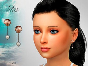 Sea Child Earrings sims 4 cc