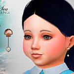 Sea Toddler Earrings sims 4 cc