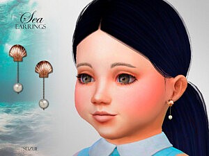 Sea Toddler Earrings sims 4 cc