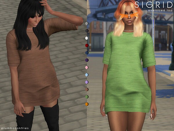 Sigrid oversized top by Plumbobs n Fries from TSR