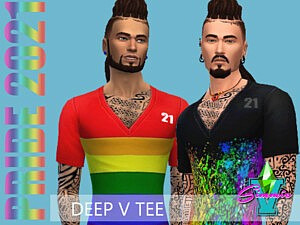 SimmieV Pride21 Deep V Tee