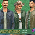 SimmieV Yardwork Denim Jacket sims 4 cc