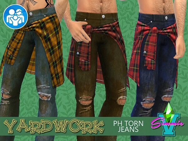 Yardwork PH Torn Jeans by SimmieV from TSR
