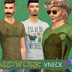 SimmieV Yardwork V Neck sims 4 cc