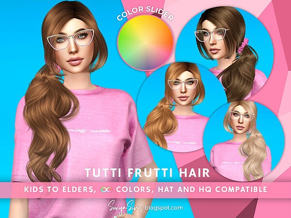 Tutti Frutti Hair by SonyaSims from TSR