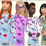 Sweater LOL child sims 4 cc