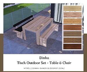 Tisch Outdoor Set sims 4 cc