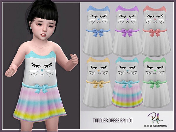 Toddler Dress RPL101 by RobertaPLobo from TSR