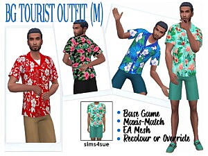 Tourist Outfit sims 4 cc