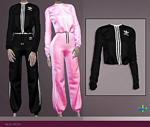 Tracksuit top and bottom sims 4 cc