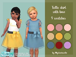 Tulle skirt with bow sims 4 cc