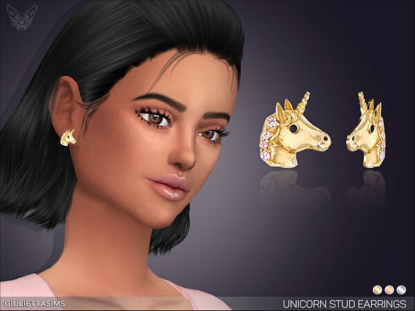 Unicorn Stud Earrings by Feyona from TSR
