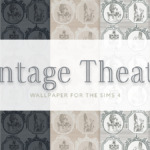 Vintage Theatre Wallpaper sims 4 cc