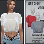 Womens T shirt without print sims 4 cc