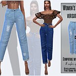 Womens jeans versatile sims 4 cc