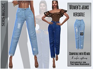 Womens jeans versatile sims 4 cc