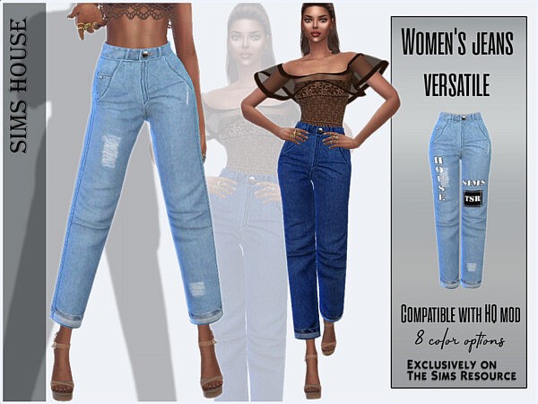 Womens jeans versatile by Sims House from TSR