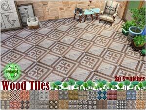 Wood Tiles sims 4 cc