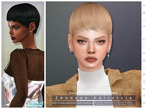 Zendaya Hairstyle sims 4 cc