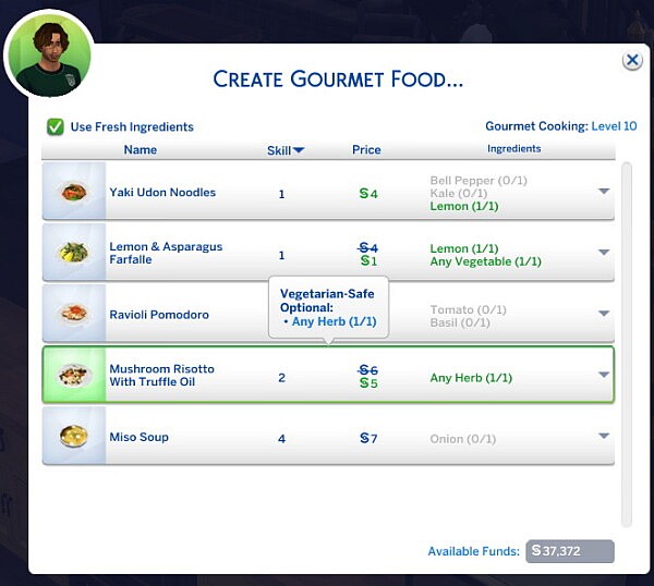 Mushroom Risotto   New Custom Recipe by RobinKLocksley from Mod The Sims