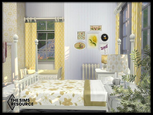 Summer Yellow Country Bedroom by seimar8 from TSR
