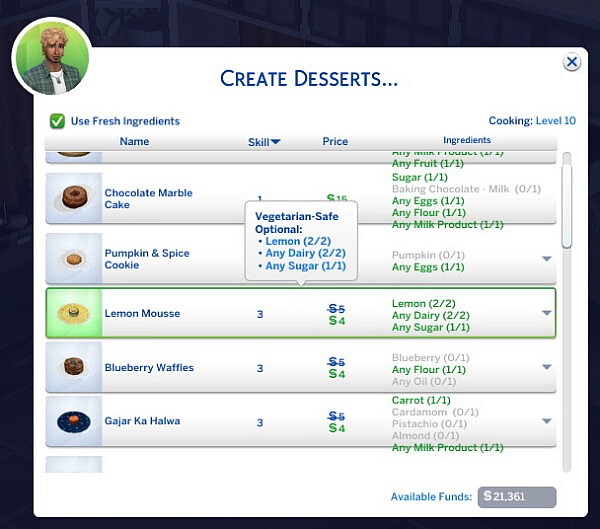 Lemon Mousse   New Custom Recipe by RobinKLocksley from Mod The Sims