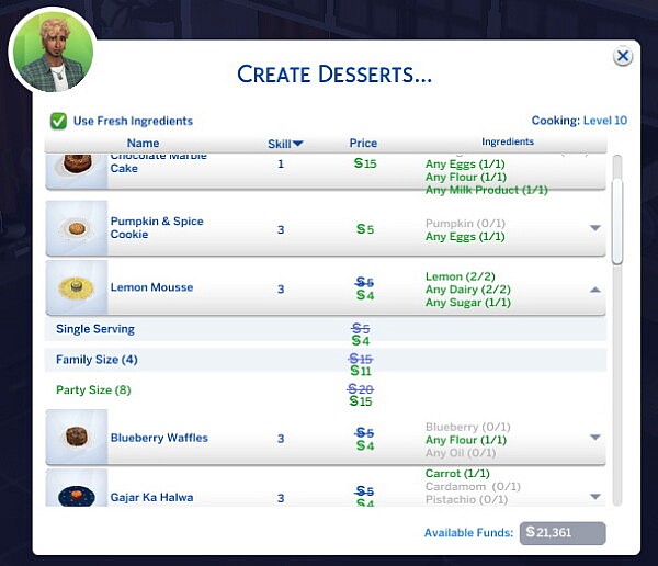 Lemon Mousse   New Custom Recipe by RobinKLocksley from Mod The Sims