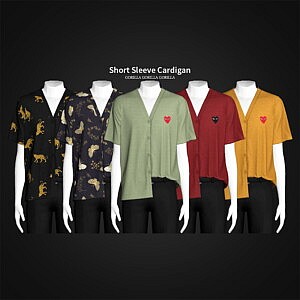 1Short Sleeve Cardigan sims 4 cc