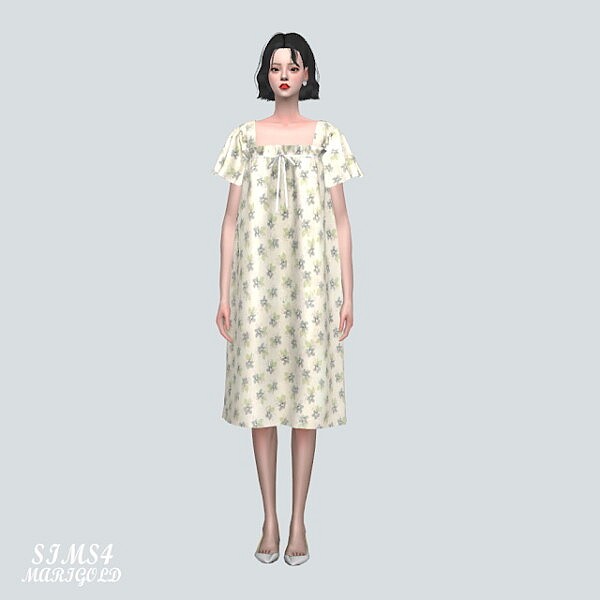 2N Ribbon Midi Dress from SIMS4 Marigold