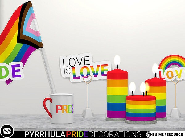 Pyrrhula Pride Decorations by wondymoon from TSR