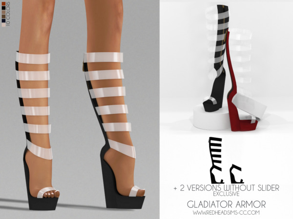 Gladiator Armor Sandals from Red Head Sims