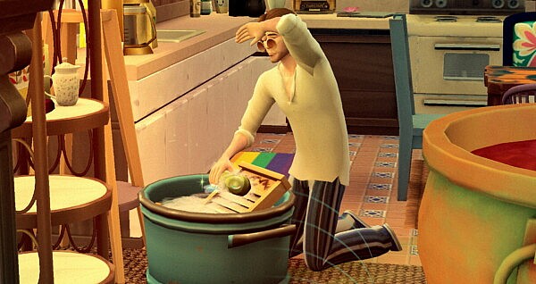 Scrub Faster Perform Wash Tub Interactions Faster by RobinKLocksley from Mod The Sims
