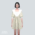 6 Big C Sailor Mini Dress sims 4 cc
